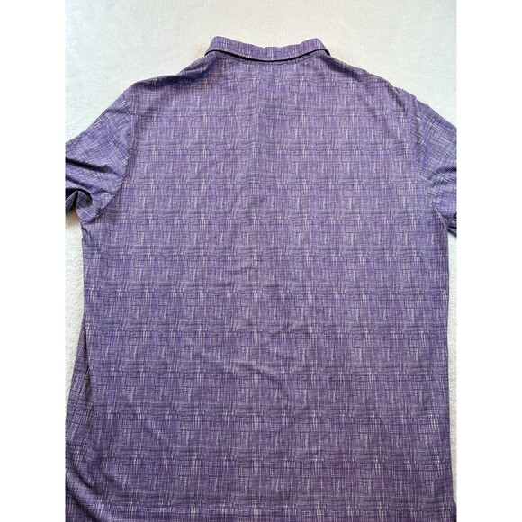 Bugatchi Mens Golf Polo Shirt Purple Tweed Pattern Size XXL 2XL - Picture 6 of 9
